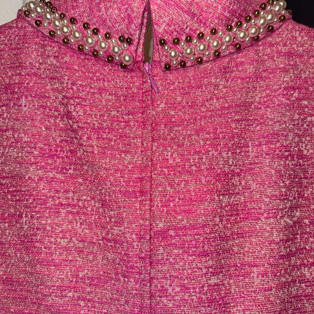 Lilly Pulitzer Portia Pink and Gold Textured Mini Dress - Picture 8 of 9